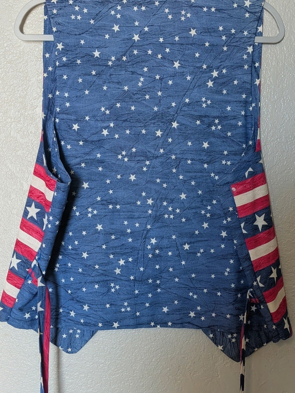 Vintage American Flag Vest Red White Blue Stars Stripes Americana Patriotic USA - Picture 3 of 4